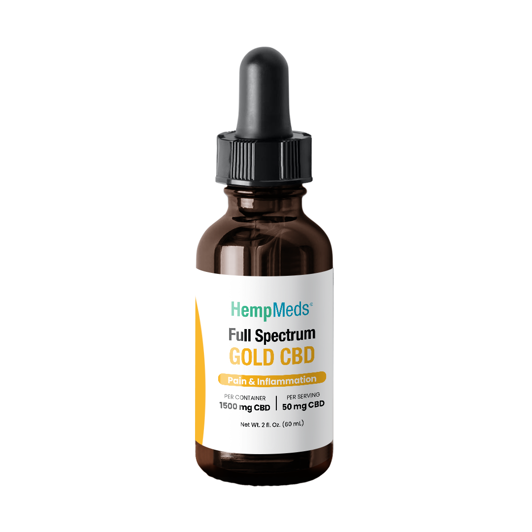 HempMeds RSHO Gold Label filtered CBD oil bottle